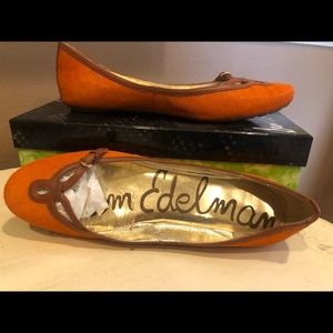 Sam Edelman Orange/Brown Flats